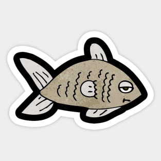 bored fish Sticker